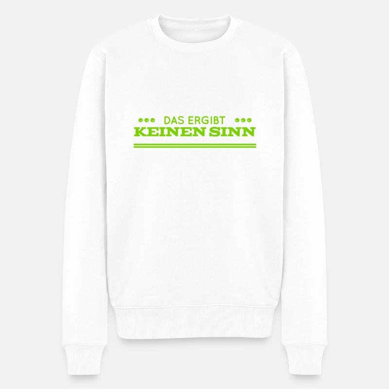 das ist für mich unlogisch - Männer Premium Bio Pullover - Weiß