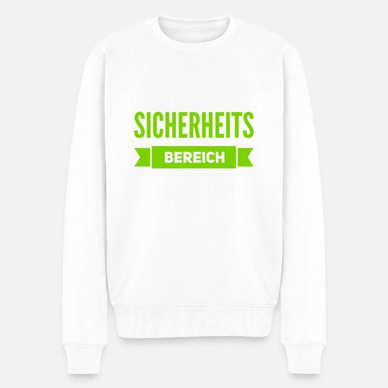 gesicherter Bereich - Männer Premium Bio Pullover - Weiß
