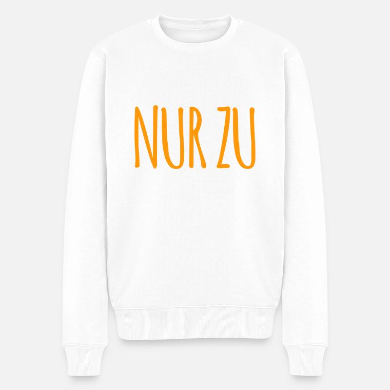 sei mutig - Männer Premium Bio Pullover - Weiß