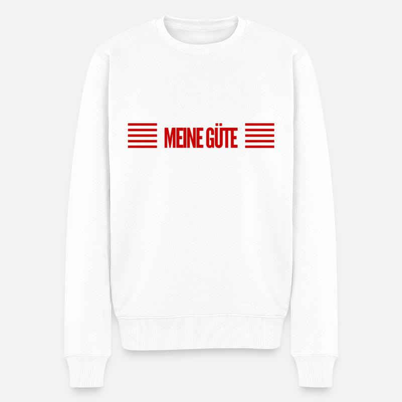 Dein Ernst? - Männer Premium Bio Pullover - Weiß