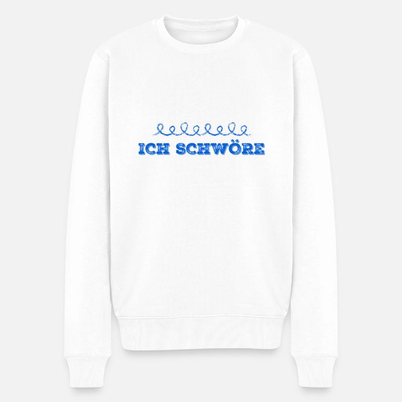 ich schwöre - Männer Premium Bio Pullover - Weiß