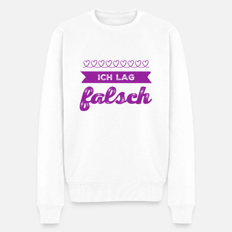 ich habe mich geirrt - Männer Premium Bio Pullover - Weiß