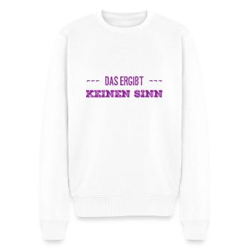 wo ist da der Sinn - Männer Premium Bio Pullover - Weiß - Vorne - Thijin (182cm)