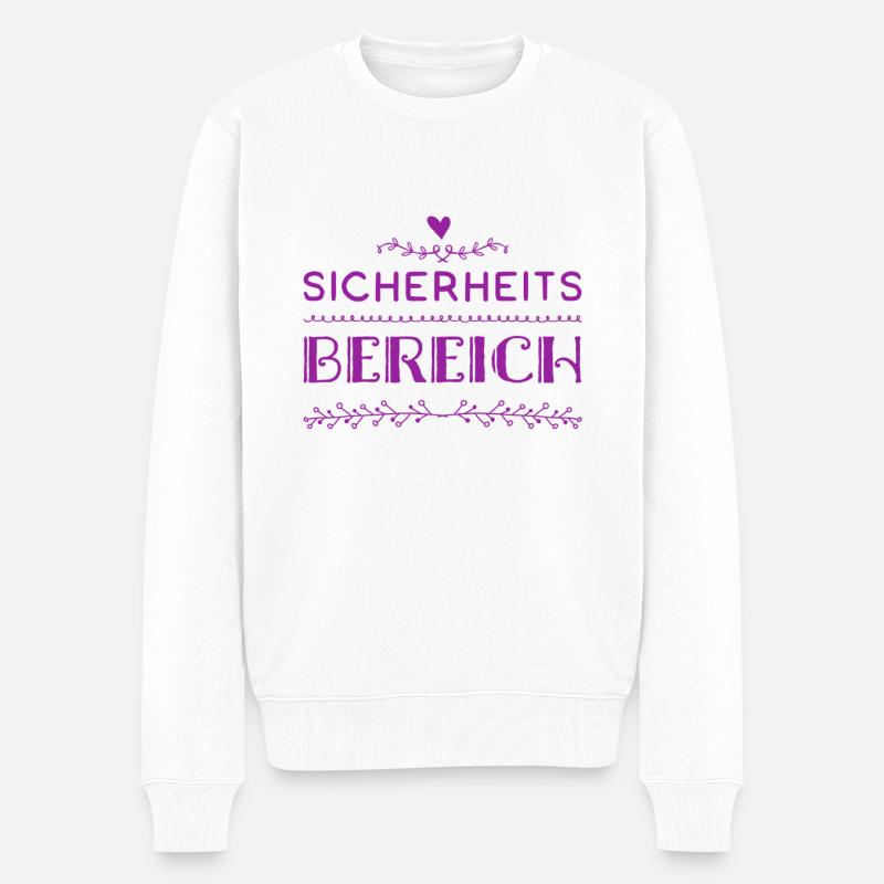 Zutritt nicht gestattet - Männer Premium Bio Pullover - Weiß