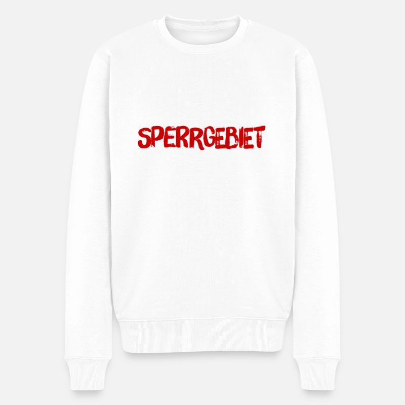 gesperrtes Gebiet - Männer Premium Bio Pullover - Weiß