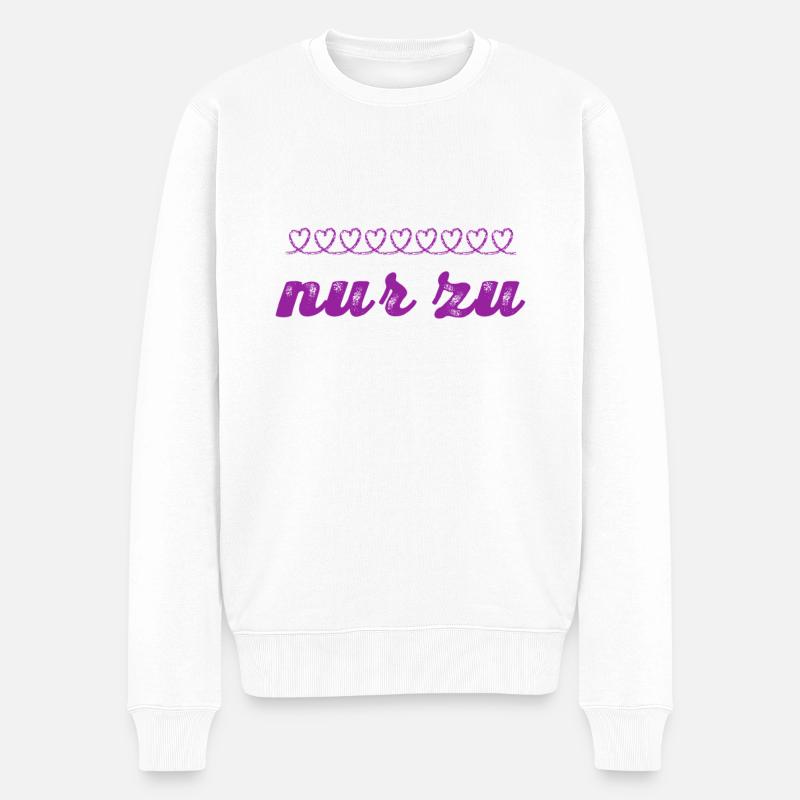 ich glaube an dich - Männer Premium Bio Pullover - Weiß
