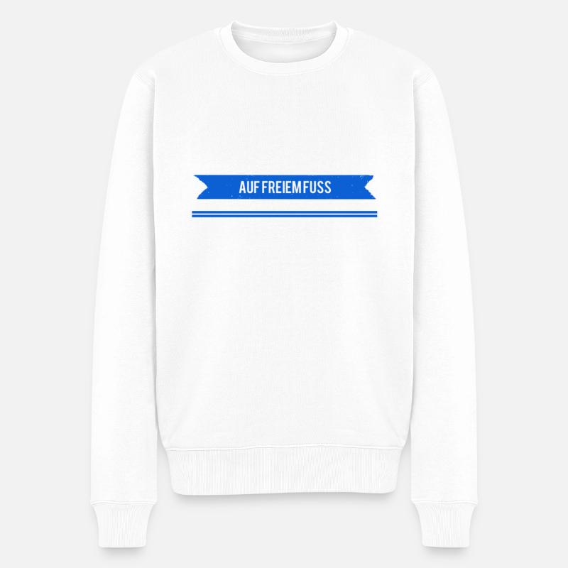 nicht mehr gefangen - Männer Premium Bio Pullover - Weiß
