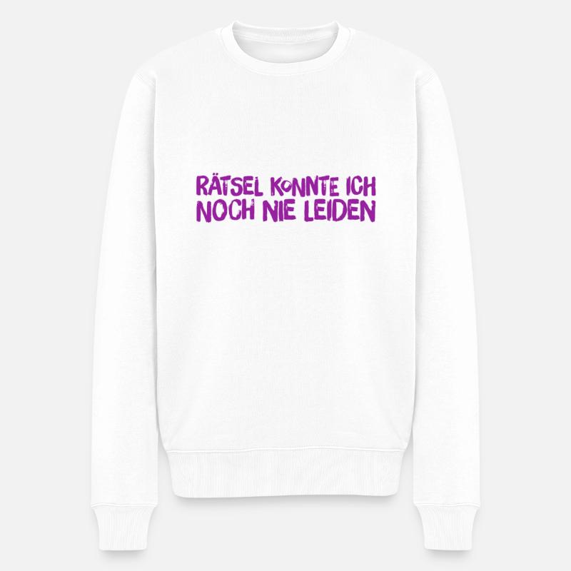 keinen Bock auf Rätsel - Männer Premium Bio Pullover - Weiß