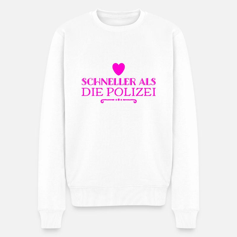 ich bin schnell - Männer Premium Bio Pullover - Weiß