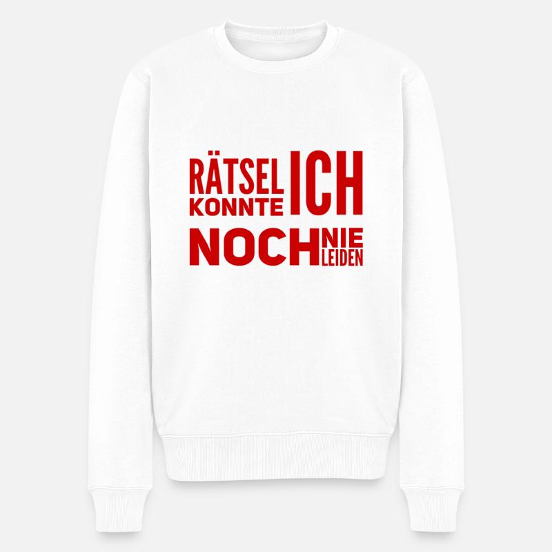 Rätsel sind nicht mein Ding - Männer Premium Bio Pullover - Weiß