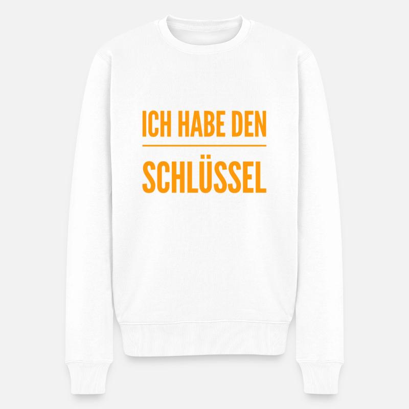 Schlüsselkind - Männer Premium Bio Pullover - Weiß