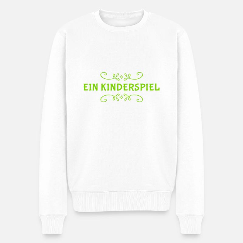 nicht schwer - Männer Premium Bio Pullover - Weiß
