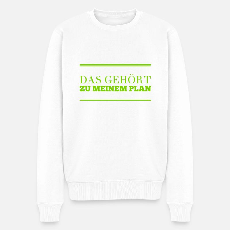 Teil des Plans - Männer Premium Bio Pullover - Weiß