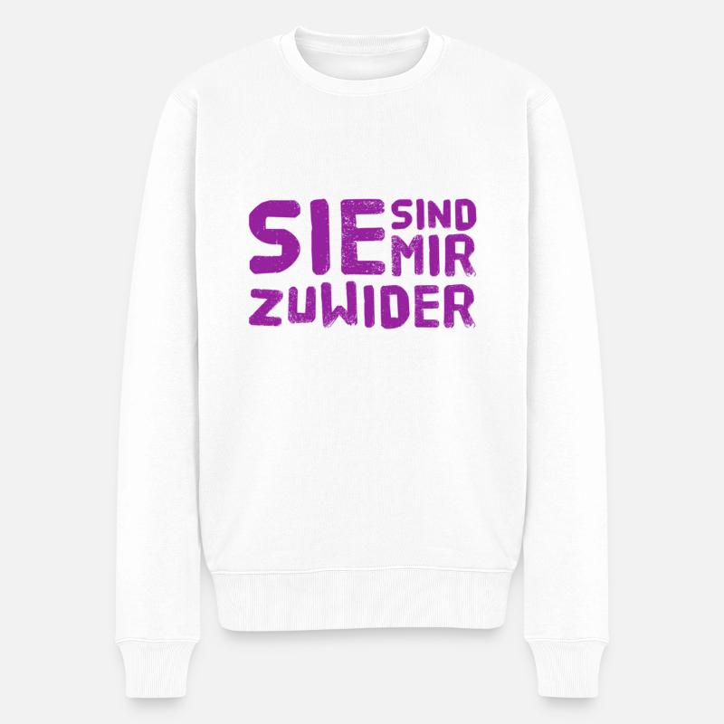 sie sind unangenehm - Männer Premium Bio Pullover - Weiß