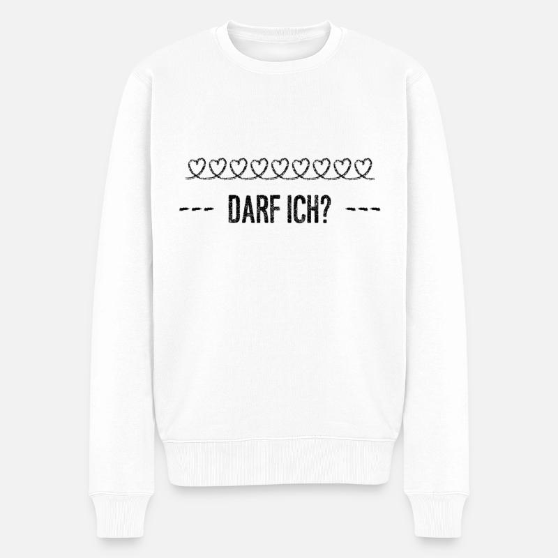 darf ich das? - Männer Premium Bio Pullover - Weiß