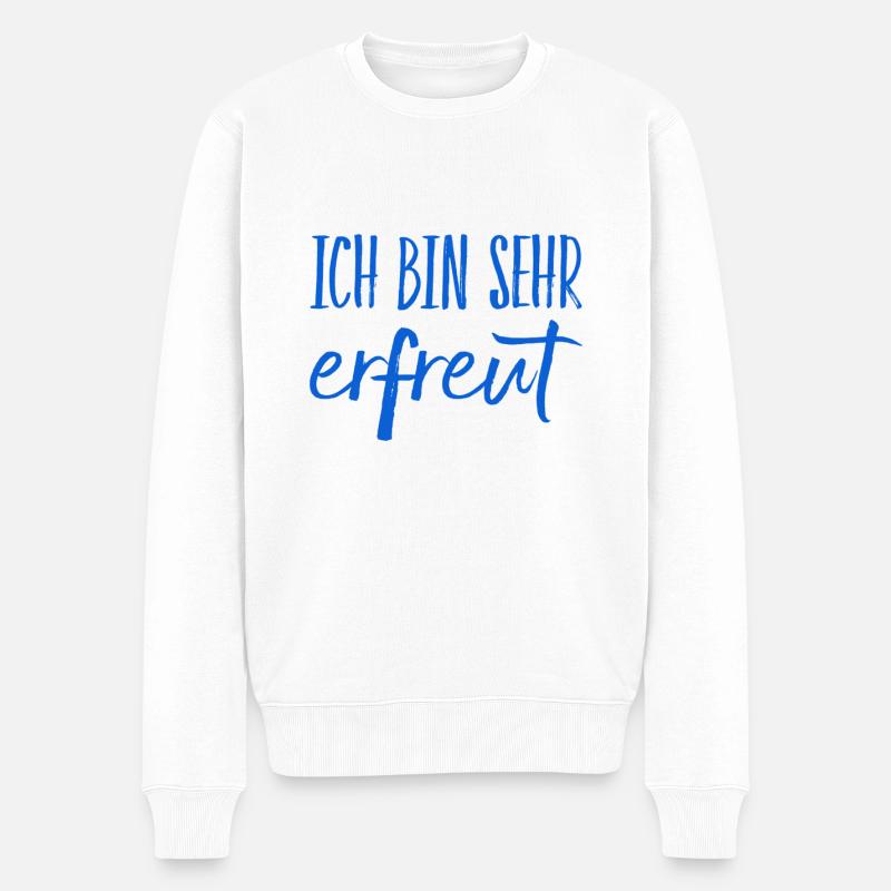 schön sie zu sehen - Männer Premium Bio Pullover - Weiß