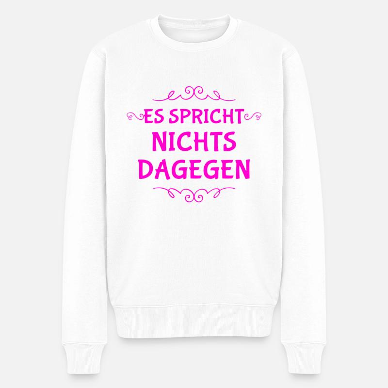 geht klar - Männer Premium Bio Pullover - Weiß
