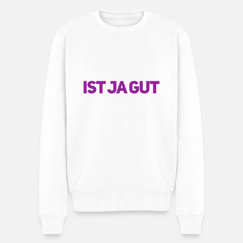 ist ja gut - Männer Premium Bio Pullover - Weiß
