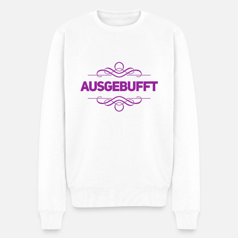 ich bin clever - Männer Premium Bio Pullover - Weiß
