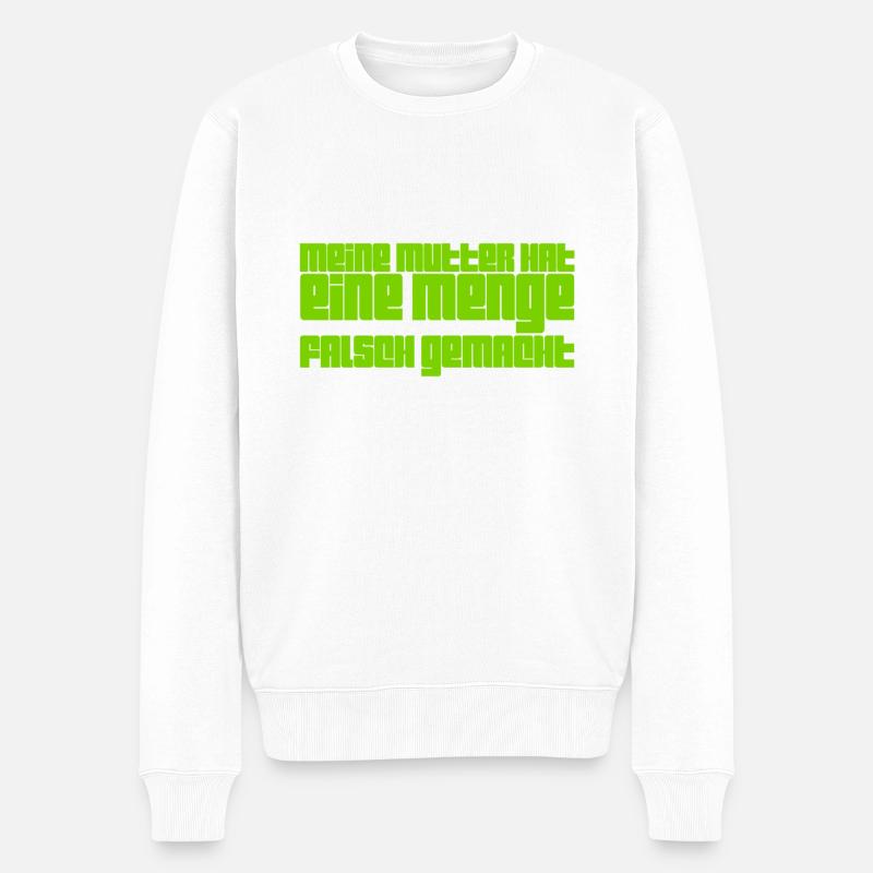 meine Mutter hat Fehler gemacht - Männer Premium Bio Pullover - Weiß