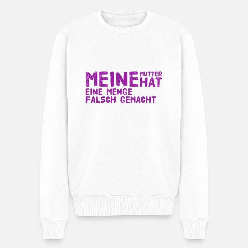 Fehler bei der Erziehung - Männer Premium Bio Pullover - Weiß