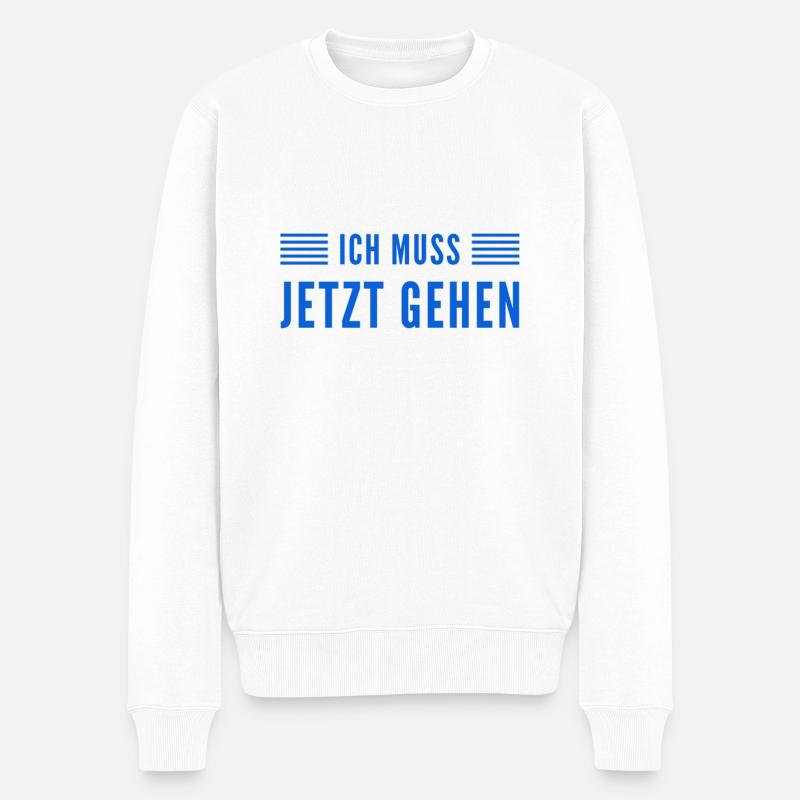 Zeit zu gehen - Männer Premium Bio Pullover - Weiß