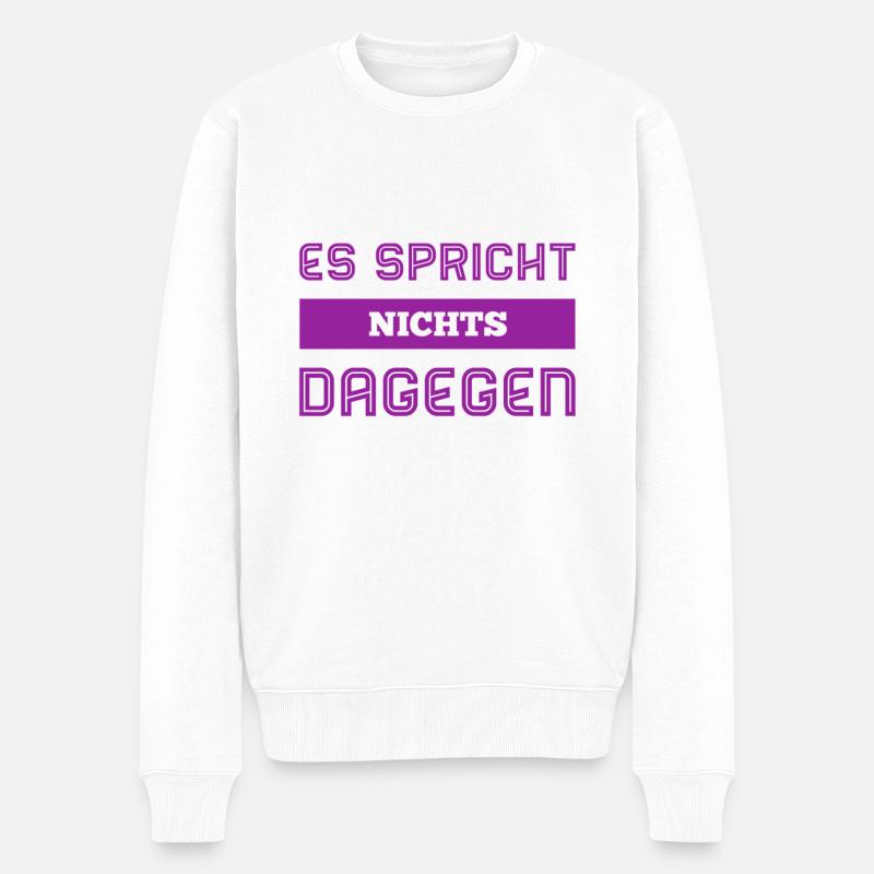 Von mir aus - Männer Premium Bio Pullover - Weiß