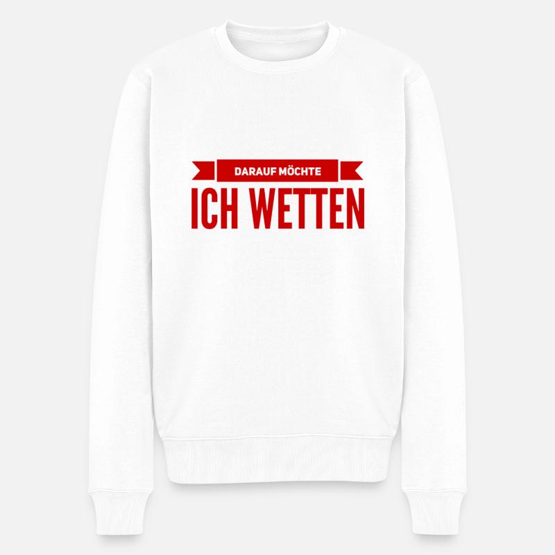 da bin ich mir sicher - Männer Premium Bio Pullover - Weiß