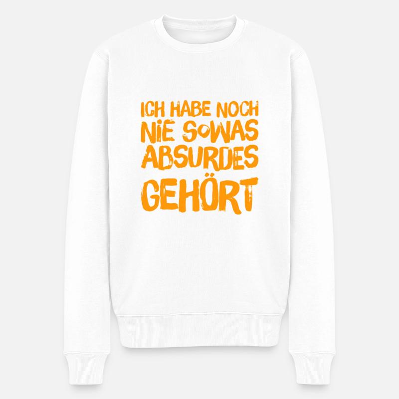 vollkommen absurd - Männer Premium Bio Pullover - Weiß