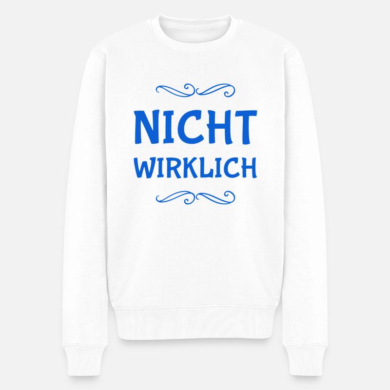 ohne mich - Männer Premium Bio Pullover - Weiß