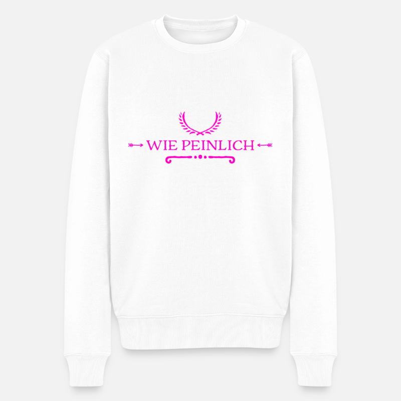 ist euch das nicht peinlich? - Männer Premium Bio Pullover - Weiß