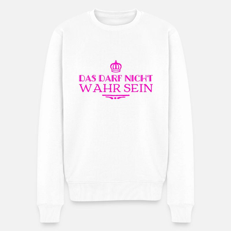 ich kann es nicht glauben - Männer Premium Bio Pullover - Weiß