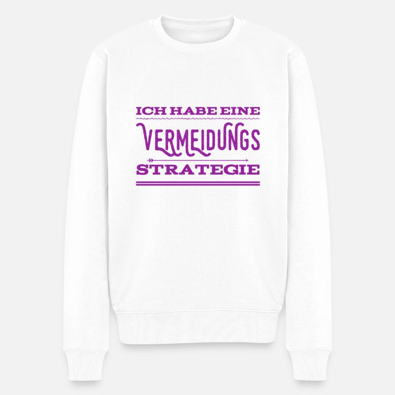 immer schön vermeiden - Männer Premium Bio Pullover - Weiß