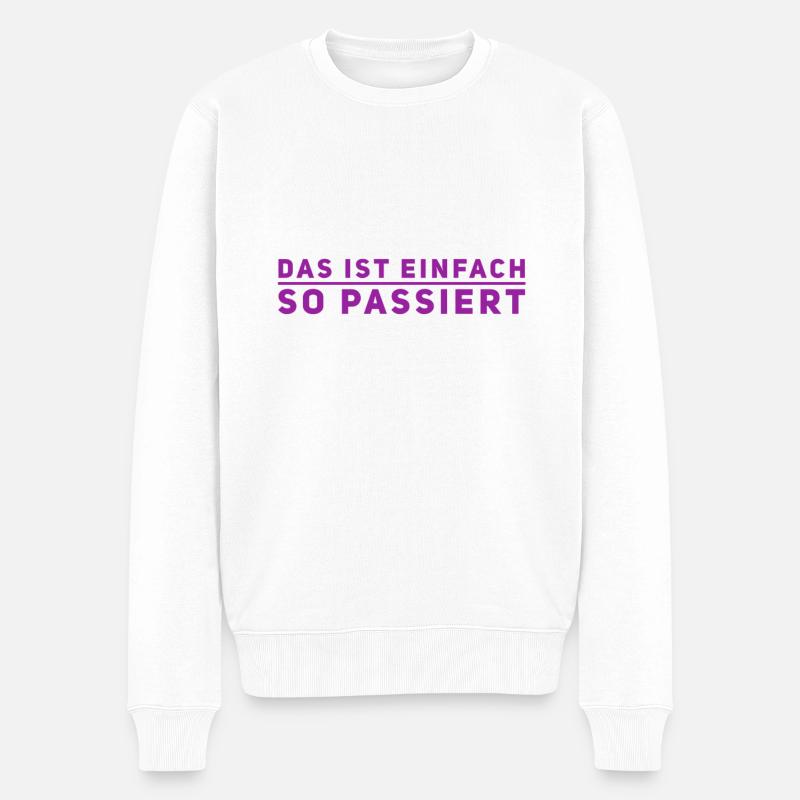 das war nicht mein Plan - Männer Premium Bio Pullover - Weiß