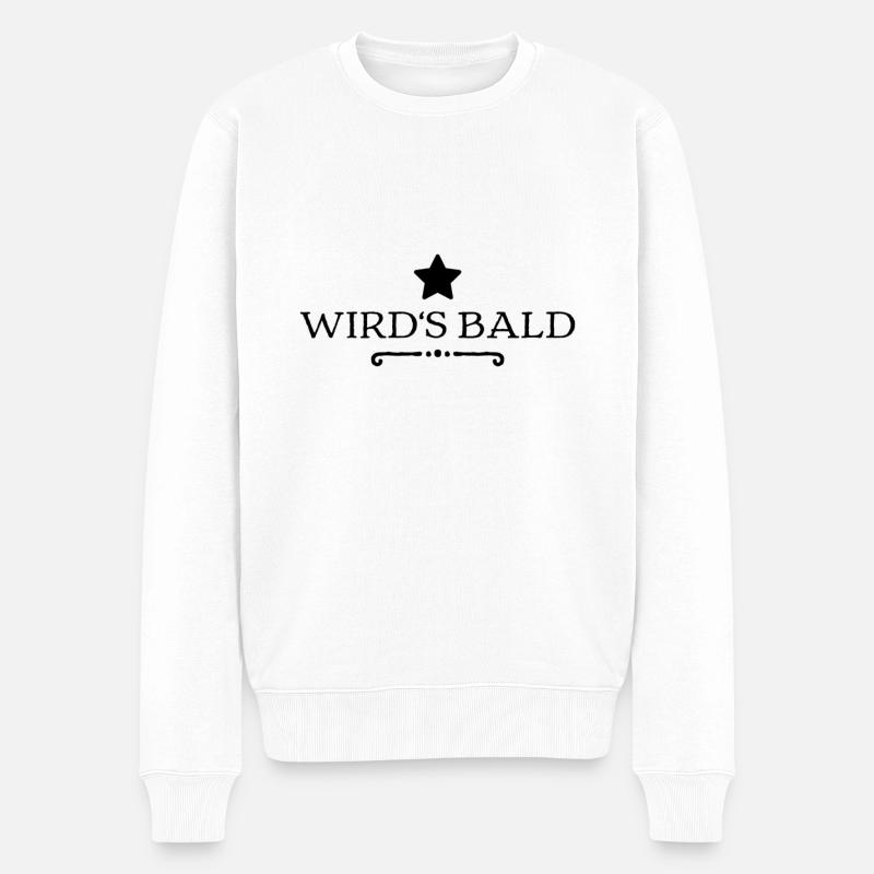 beeil dich - Männer Premium Bio Pullover - Weiß