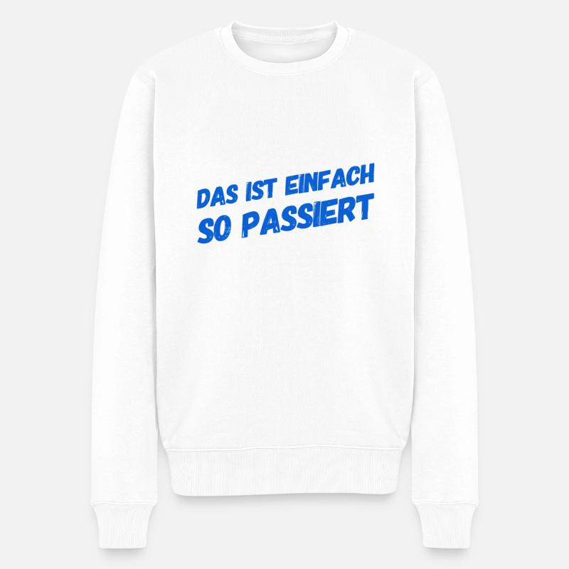 das wollte ich garnicht - Männer Premium Bio Pullover - Weiß