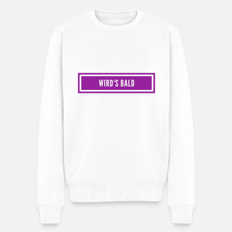 jetzt aber dalli - Männer Premium Bio Pullover - Weiß