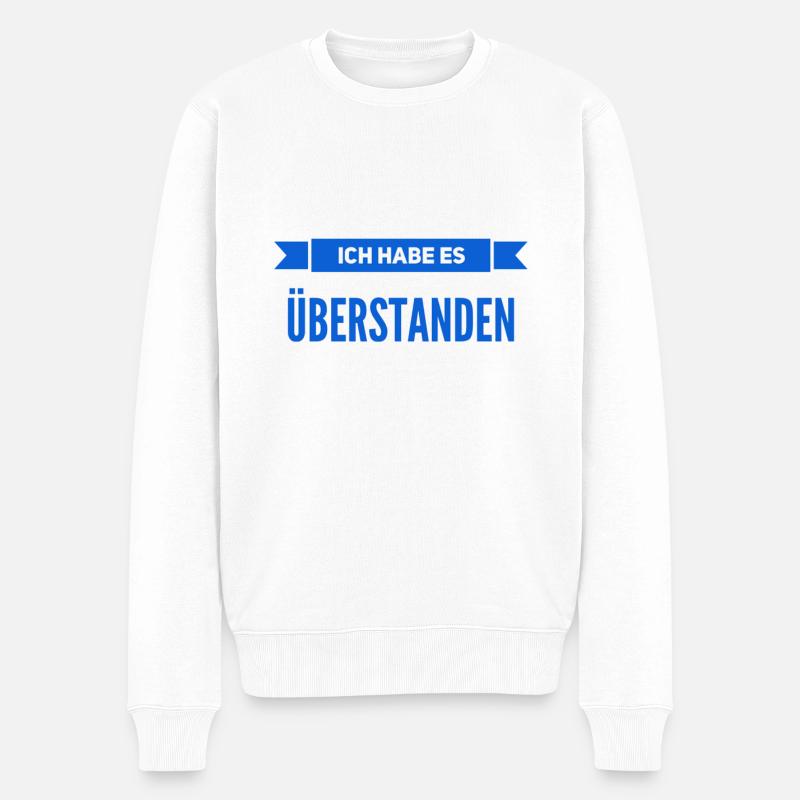 ich habe es überstanden - Männer Premium Bio Pullover - Weiß