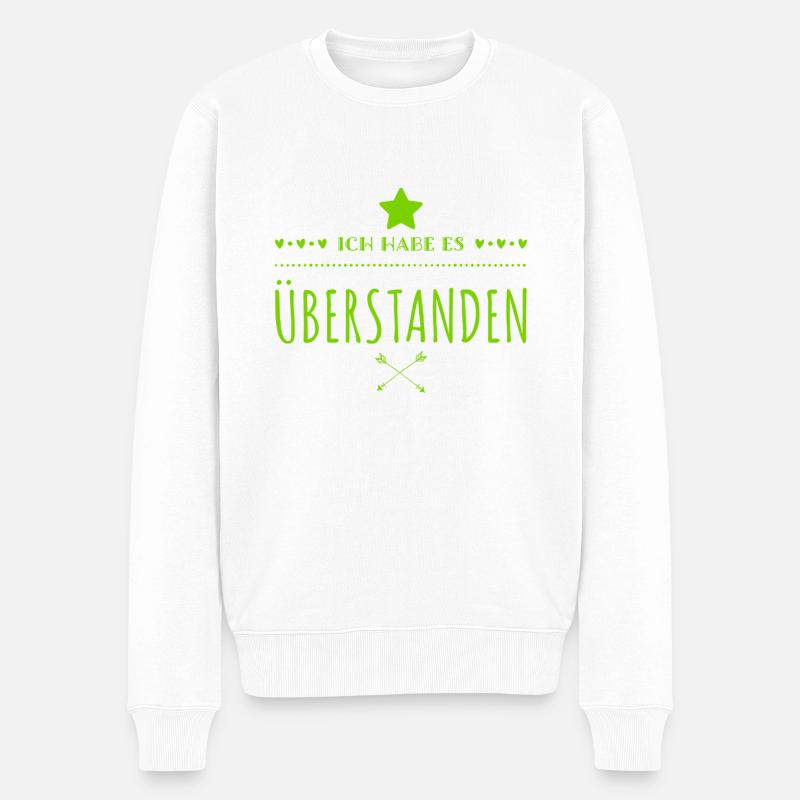 endlich vorbei - Männer Premium Bio Pullover - Weiß