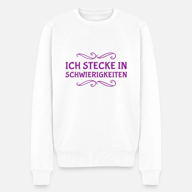 das ist hart - Männer Premium Bio Pullover - Weiß