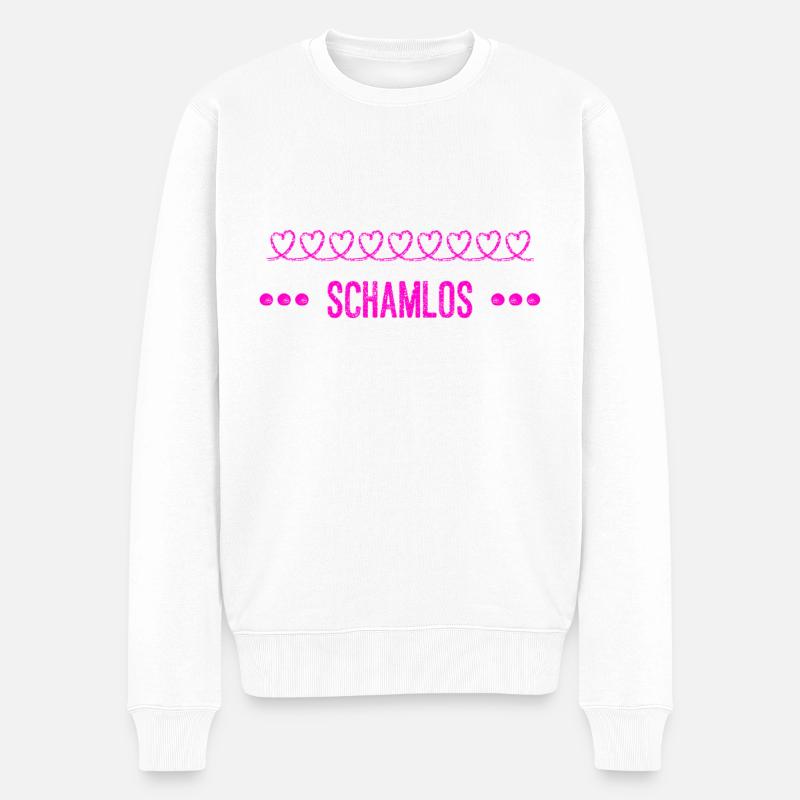 schamlos - Männer Premium Bio Pullover - Weiß