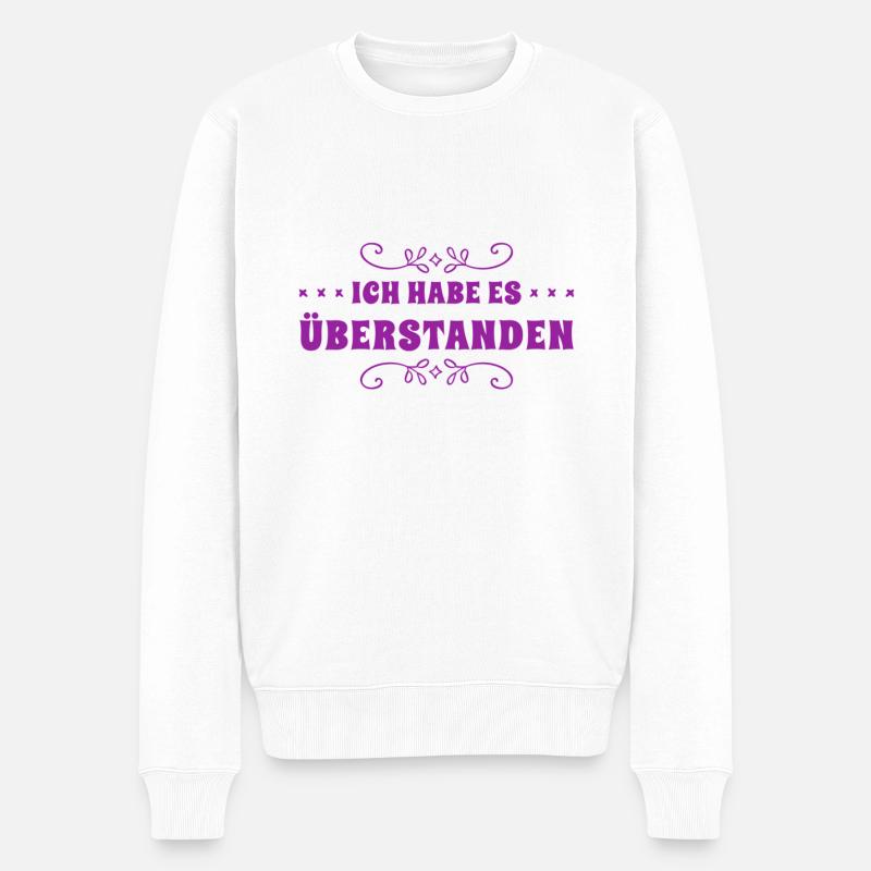 es ist vorbei - Männer Premium Bio Pullover - Weiß