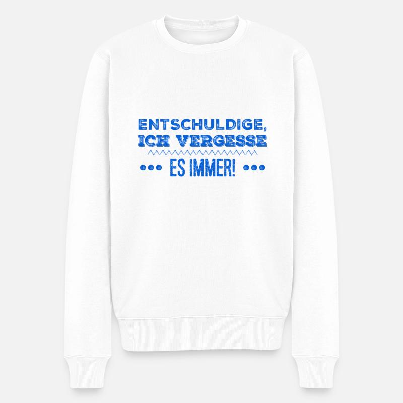 entschuldige bitte - Männer Premium Bio Pullover - Weiß