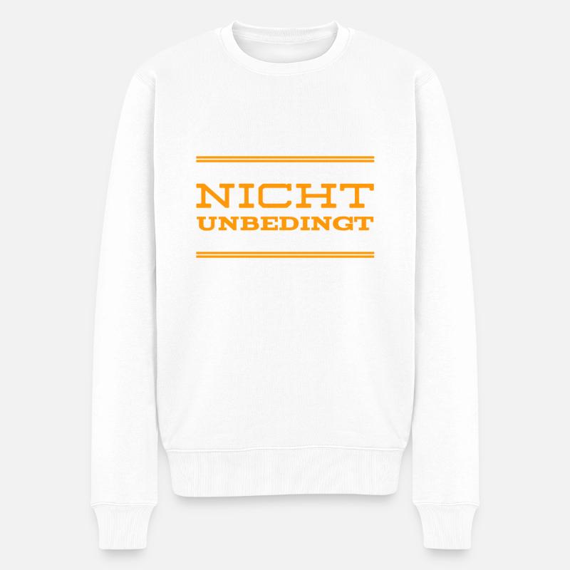 muss nicht sein - Männer Premium Bio Pullover - Weiß