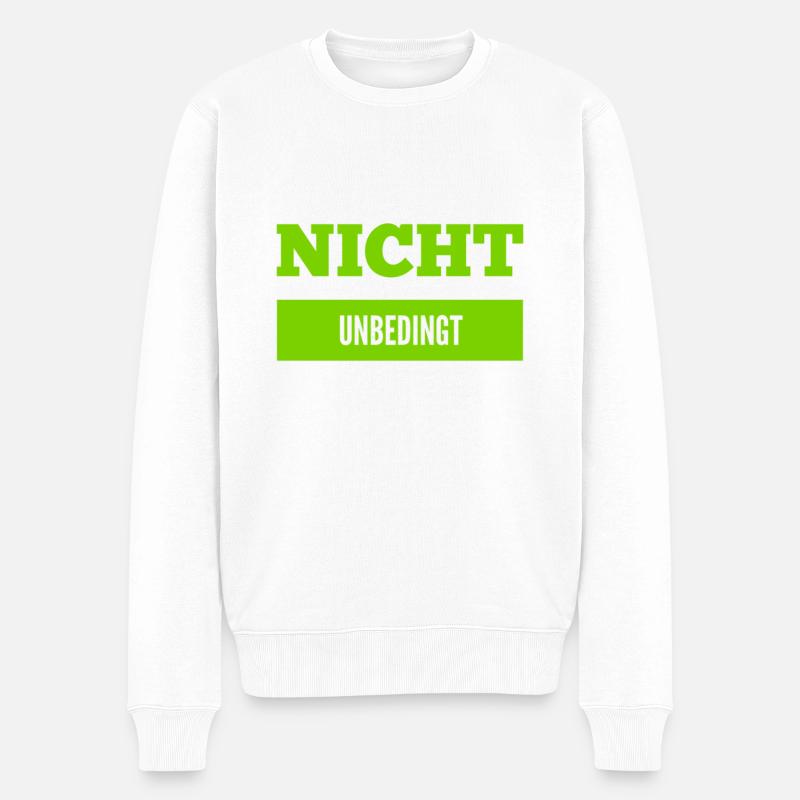 nicht zwangsläufig - Männer Premium Bio Pullover - Weiß