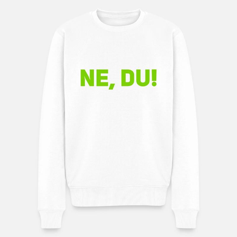 jetzt du - Männer Premium Bio Pullover - Weiß