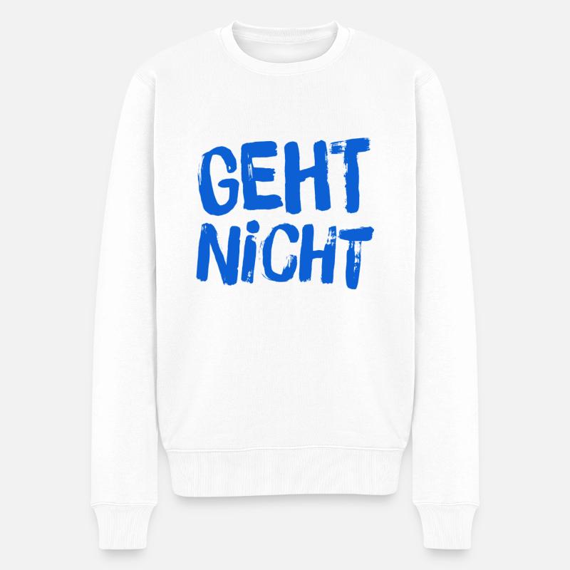 es ist kaputt - Männer Premium Bio Pullover - Weiß