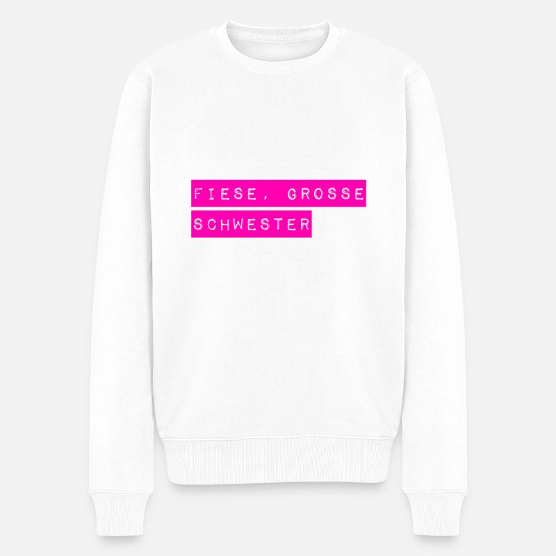 ich bin fies - Männer Premium Bio Pullover - Weiß