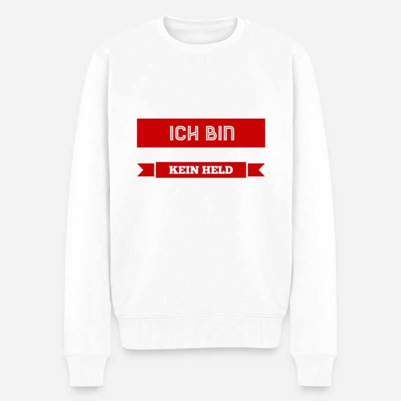 Antiheld - Männer Premium Bio Pullover - Weiß