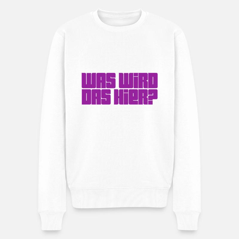 was soll das nur werden? - Männer Premium Bio Pullover - Weiß